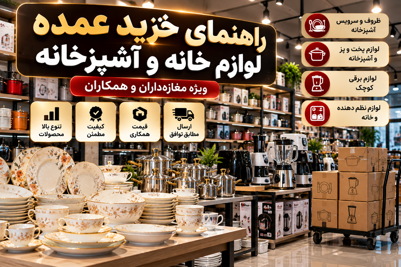 راهنمای خرید عمده لوازم خانه و آشپزخانه برای مغازه‌داران